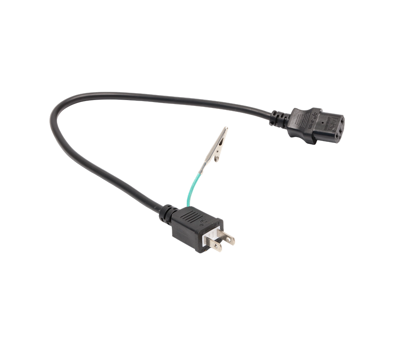 J3-7/12/15+JT-ST3 15A 125V Plug cum Alligator Clip et IEC Connector C13