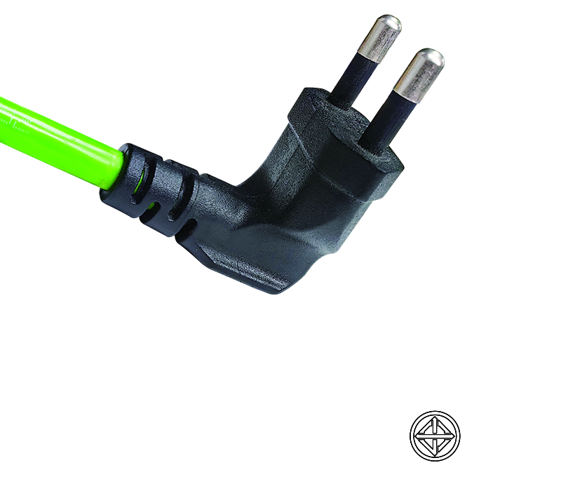 T2-3W/6W/10W/16W 16A 250V Thailandia Duo-pin 90-Degree Angled Plug