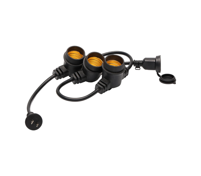 JD-PA Outdoor IMPERVIUS String luminaria cum E27/E26 Sockets et S14 Bulbs Featuring US-Style 2-Pin IMPERVIUS Plug et Socket