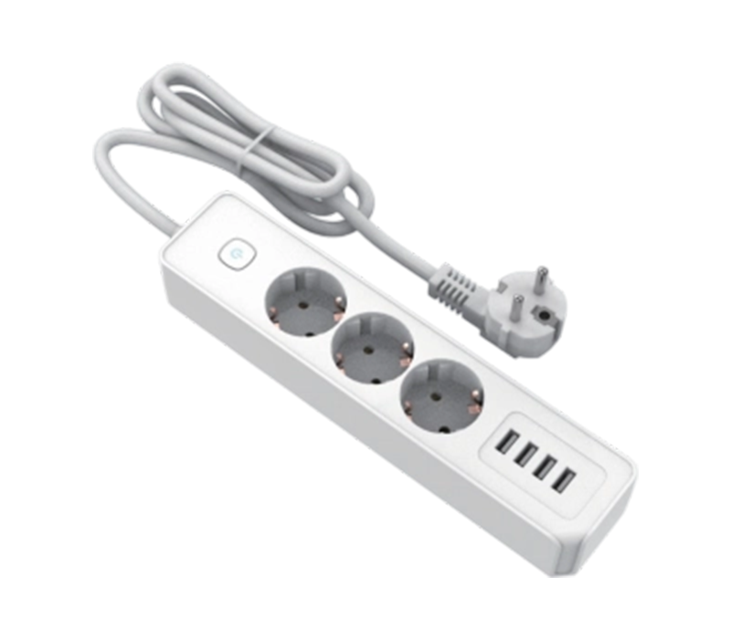 E22-3 European-Style Power velit ex III decursibus, et IV USB-A Portus, Switch Comprehendo